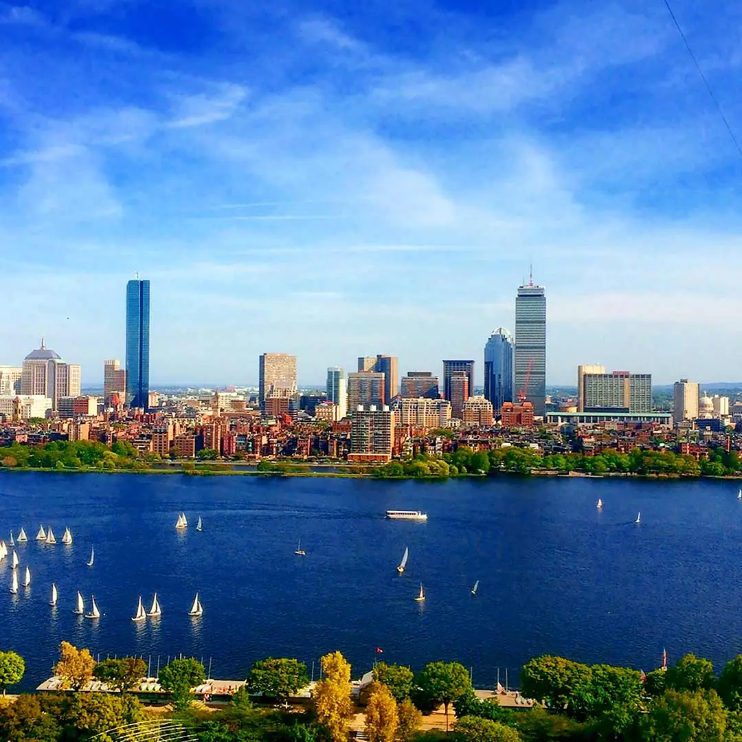 Image of Boston skyline from across the water