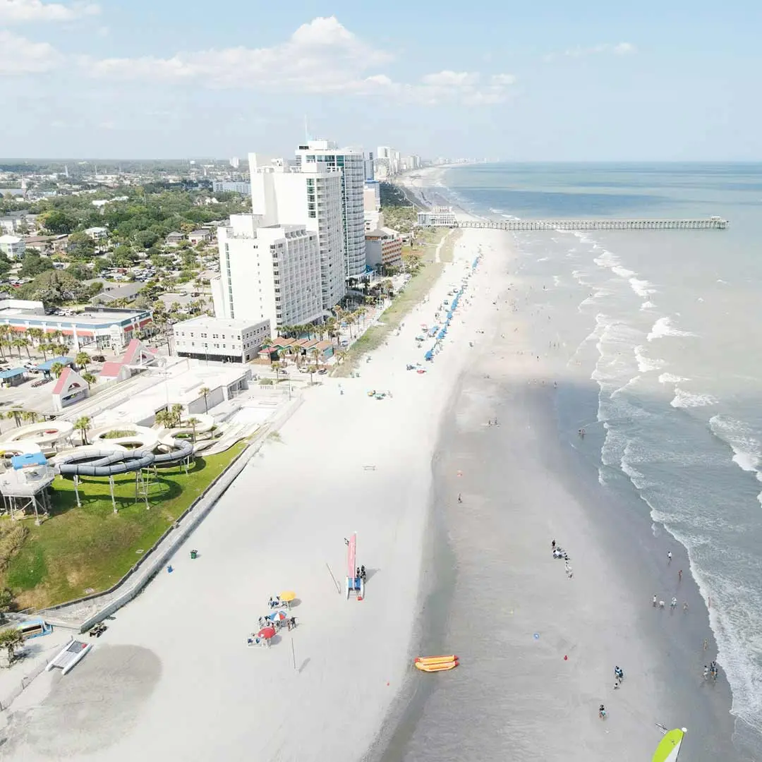 Birdseye view of Myrtle Beach in America